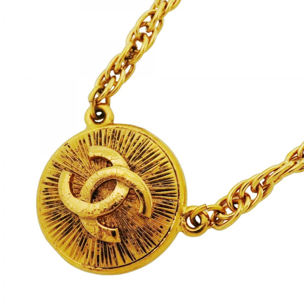 CHANEL Authentic Gold Logo Necklace - Picture 1 of 6